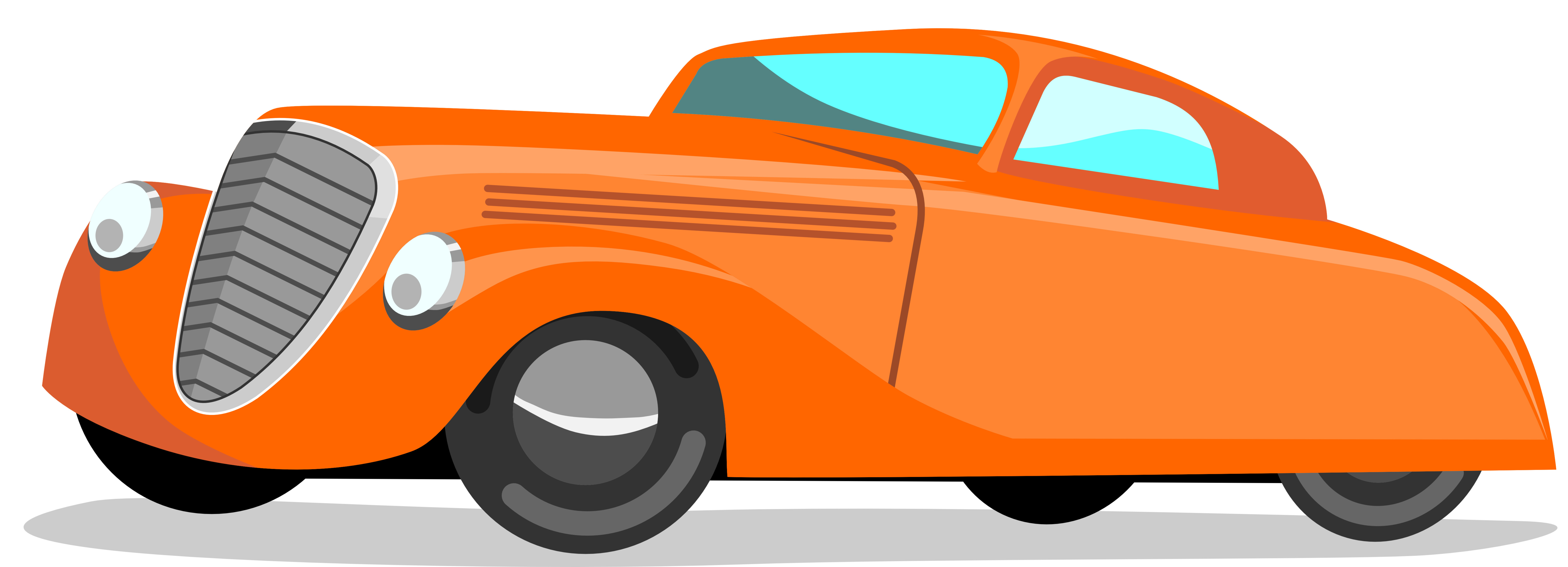 Vehicles For > Orange Cartoon Car
