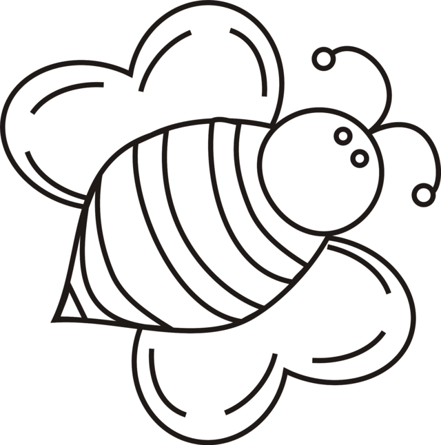 happy bumble bee Colouring Pages