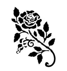 stencil rose | Rose Stencil, Stencil and Flower Stencils