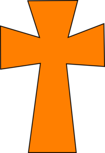Medieval Cross Orange Black Clip Art - vector clip ...