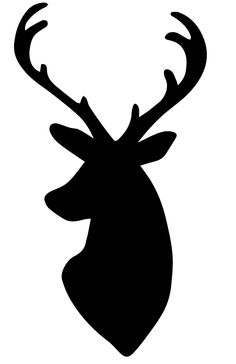 Deer Stencil | Animal Stencil, Deer Head Silhouette and …