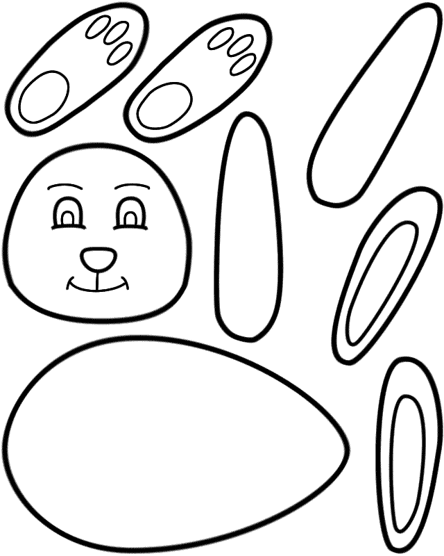 Images of Easter Bunny Template - Jefney