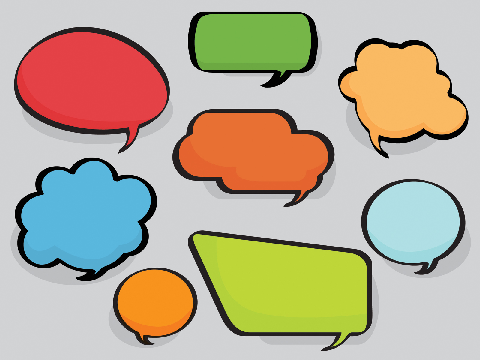 Printable Speech Bubbles