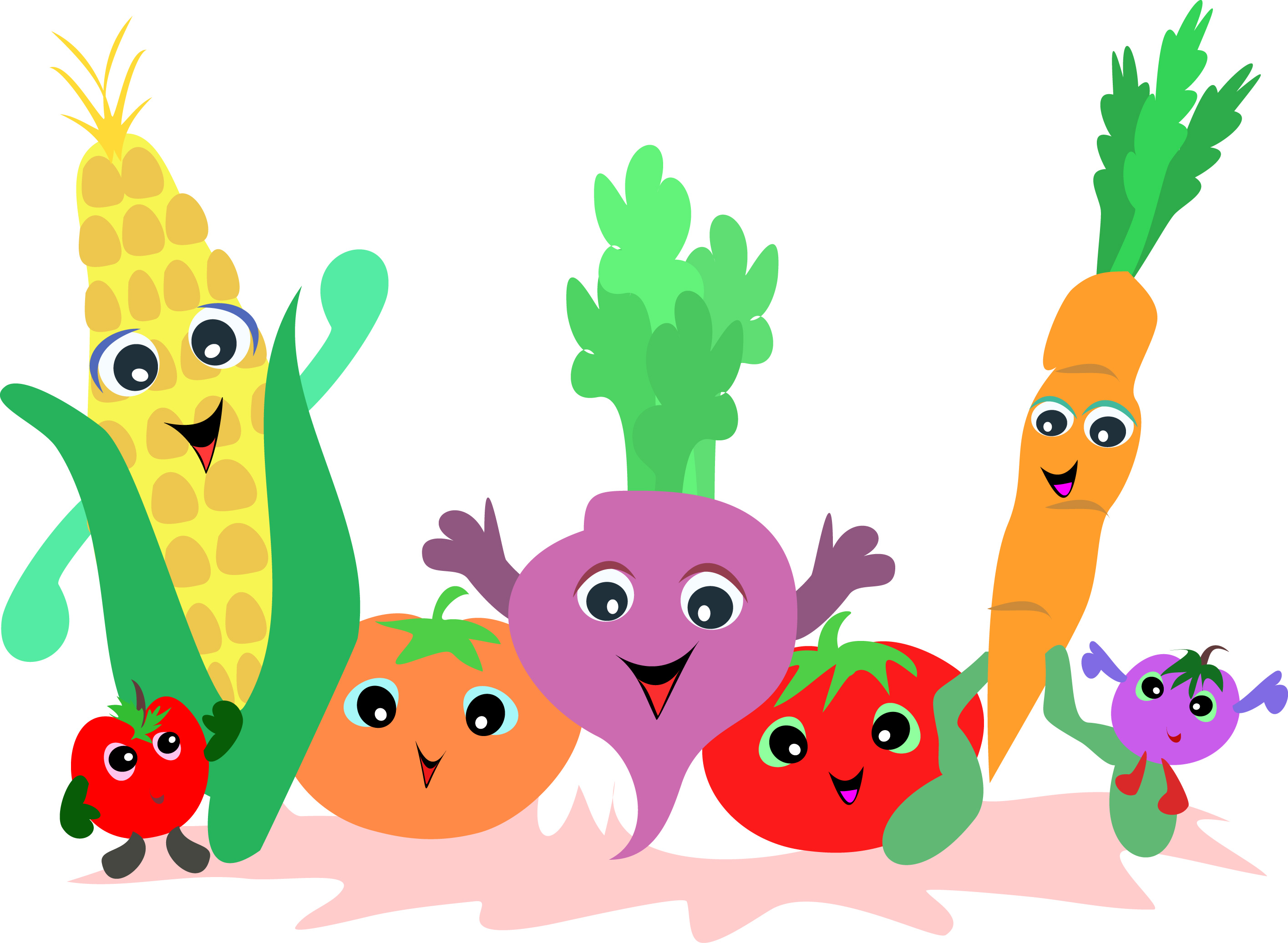Happy Eating Fruit Clipart