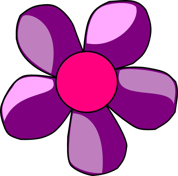 Pink And Purple Flower Clipart