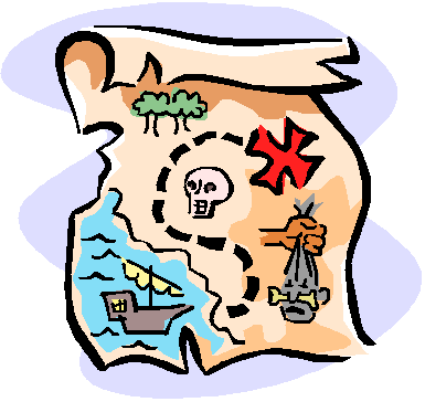 Treasure map x clipart
