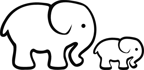 Clipart elephant outline