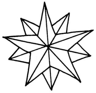 Christmas Star Clip Art Outline - Free Clipart Images