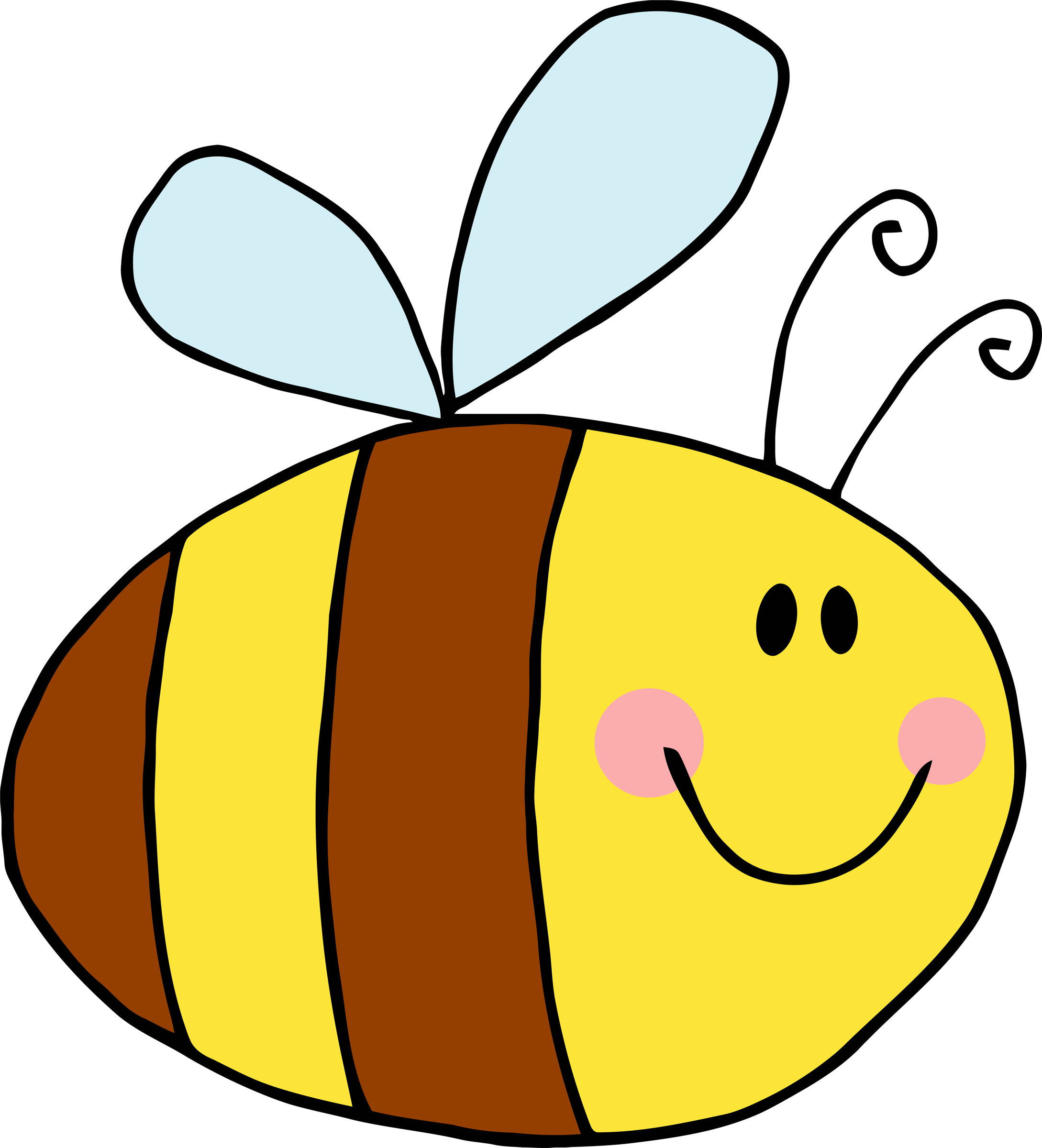Cartoon bees clipart