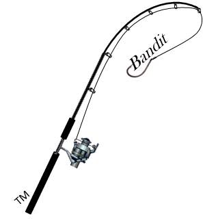 White Fishing Pole Clipart