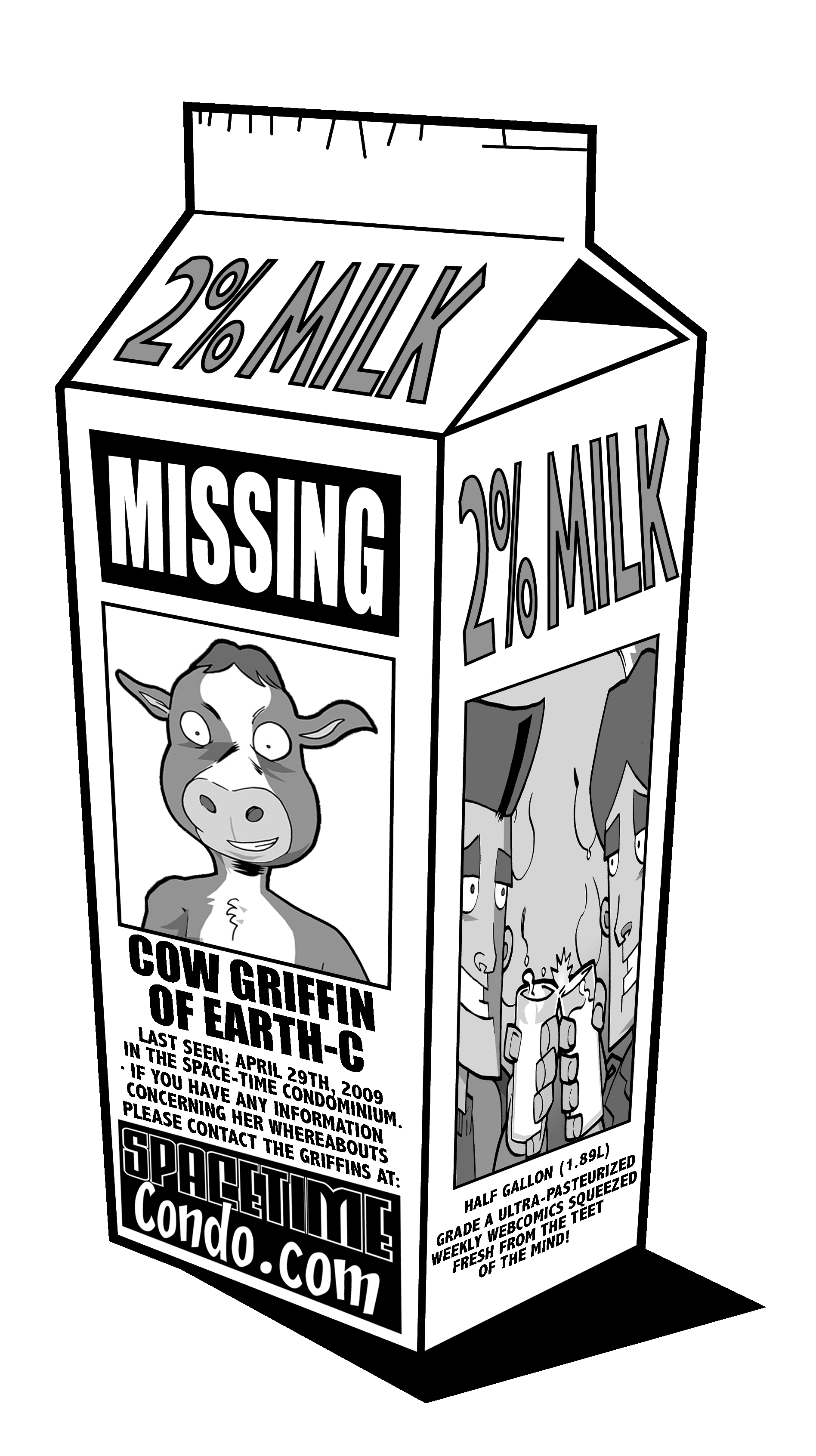 Milk carton clipart lost template