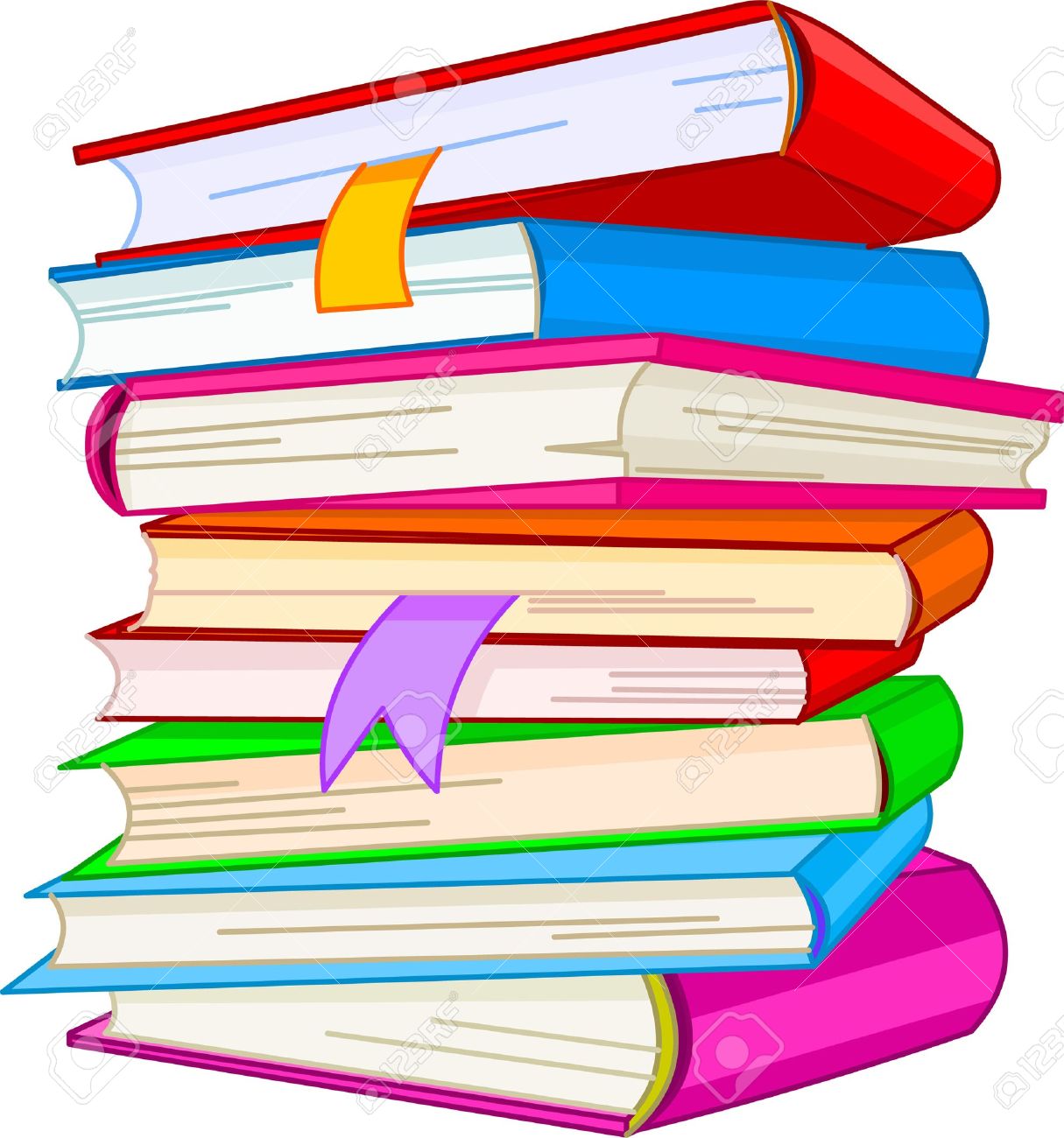 Cartoon Stack Of Books Clipart Best