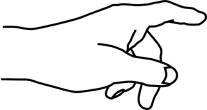 Hand Pointing Clipart Black And White - Free ...