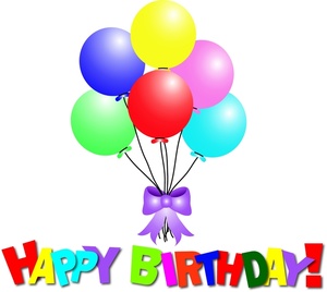 Free Balloons Clip Art Image - Happy Birthday Party Balloons