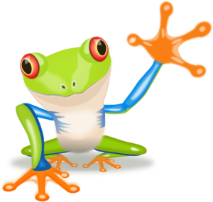 Waving Frog clip art - vector clip art online, royalty free ...