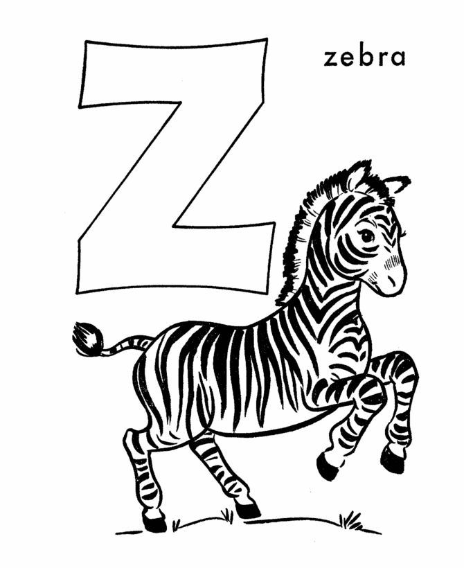 zebra coloring pages for preschoolers - photo #19