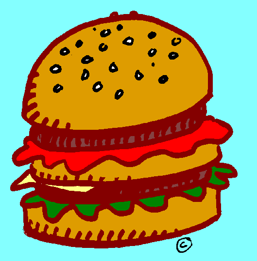 hamburger (in color) - Clip Art Gallery