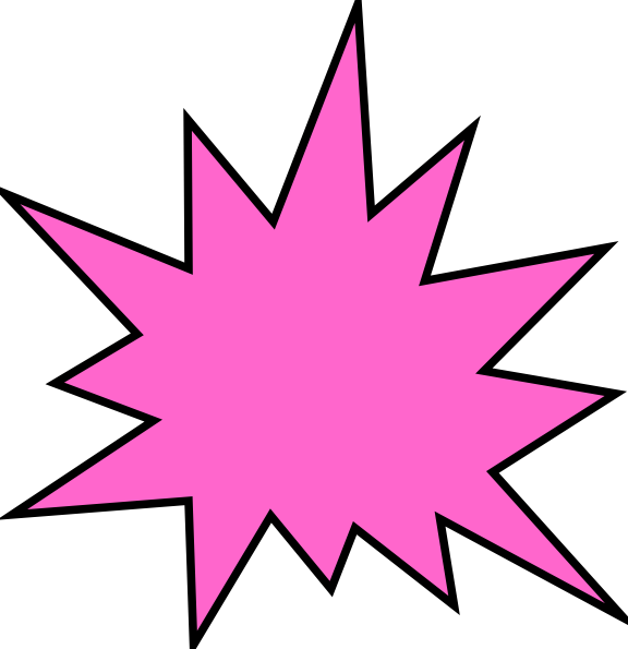 Pink Star Burst Clip Art - vector clip art online ...