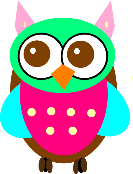 Wise girl owl clipart