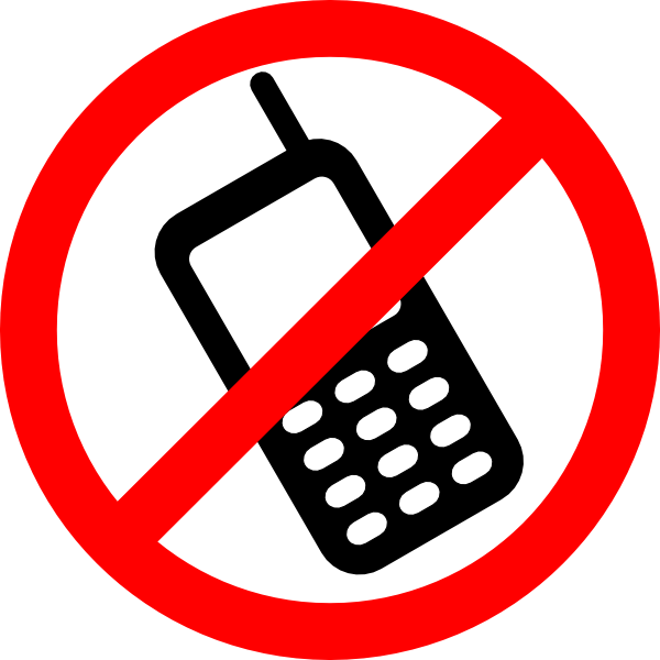 No Cell Phones Allowed clip art Free Vector