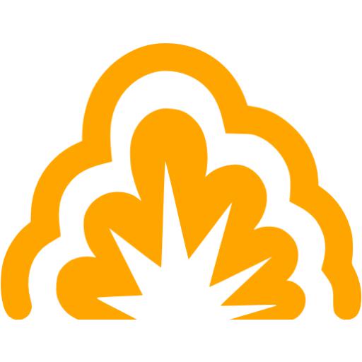 Orange smoke explosion icon - Free orange explosion icons
