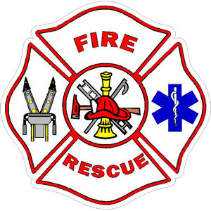 Fire Rescue Maltese Cross - Decal