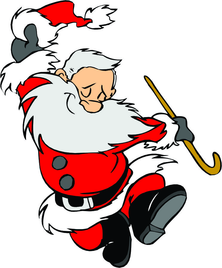 Dancing Santa Cartoon Clipart