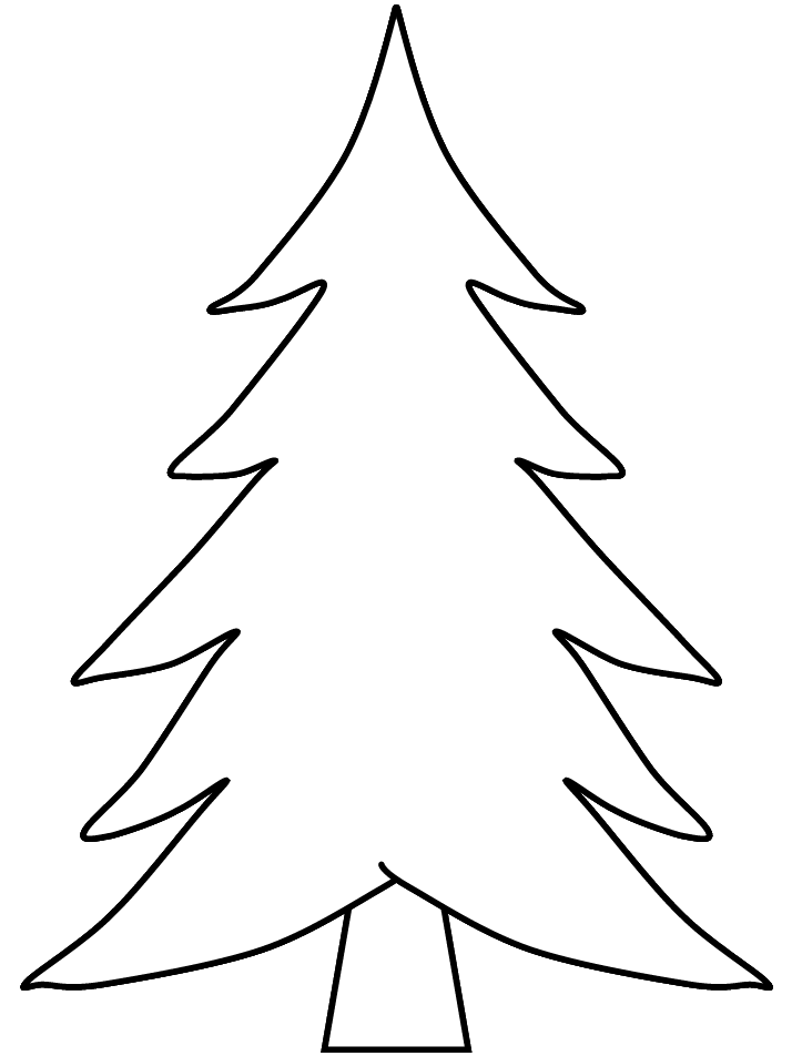 Simple Christmas Tree Outline - ClipArt Best