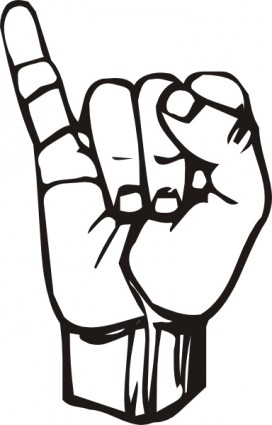 Sign Language I clip art Vector clip art - Free vector for free ...