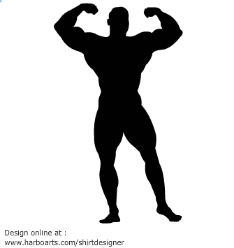 Download : Bodybuilder Silhouette - Vector Graphic