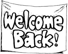 Welcome back students clipart