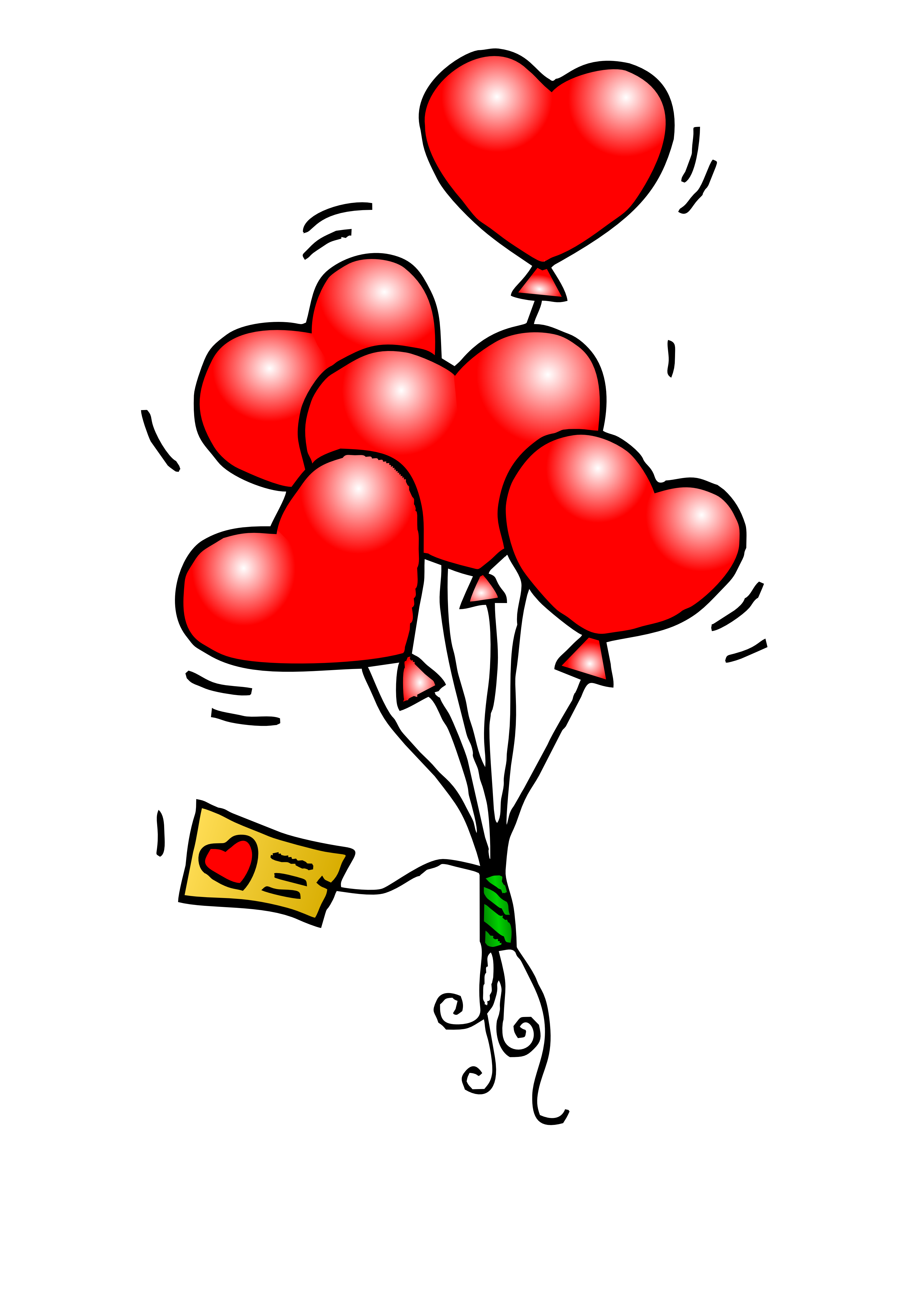valentine heart ballon SVG