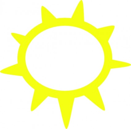 Sunny Weather Symbols clip art Free vector in Open office drawing ...