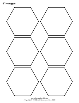 Blank Hexagon Templates | Printable Hexagon Shape PDFs