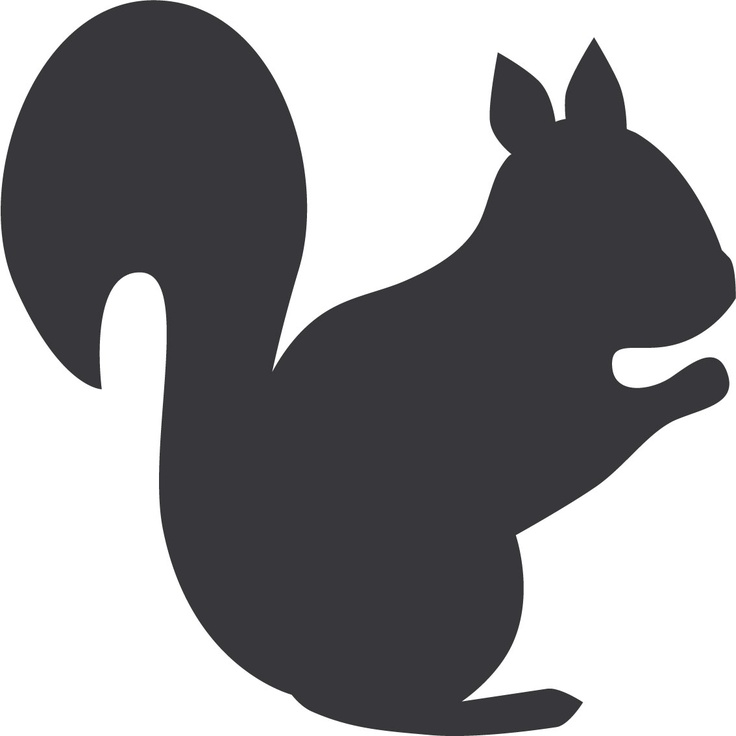 Squirrel silhouette clip art