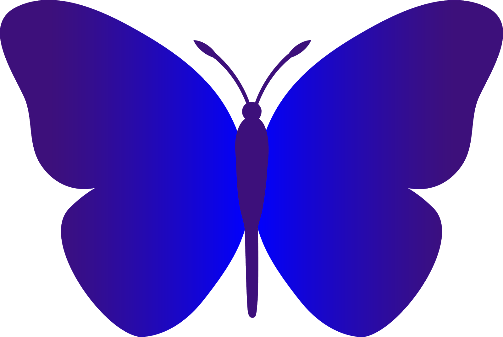 Cute purple butterfly clipart