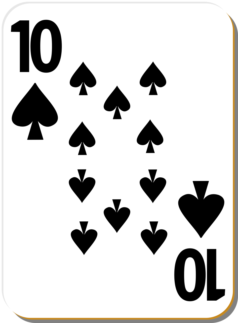 Playing Card | Free Stock Photo | Illustration of a Ten of Spades ...