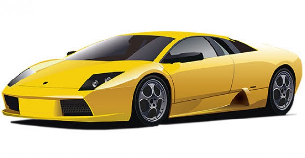 Yellow racing car vector | Download free Vector
