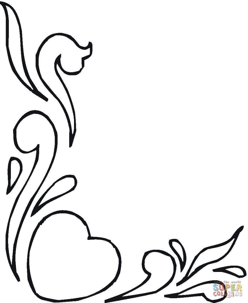 Hearts And Flowers coloring page | Free Printable Coloring Pages