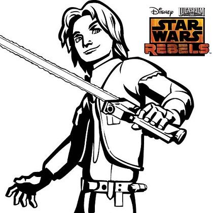 Star wars clipart line drawing