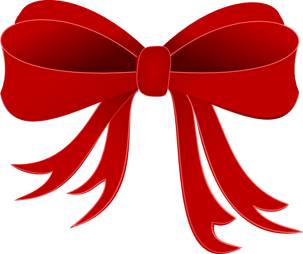 Red Christmas Bow Clipart