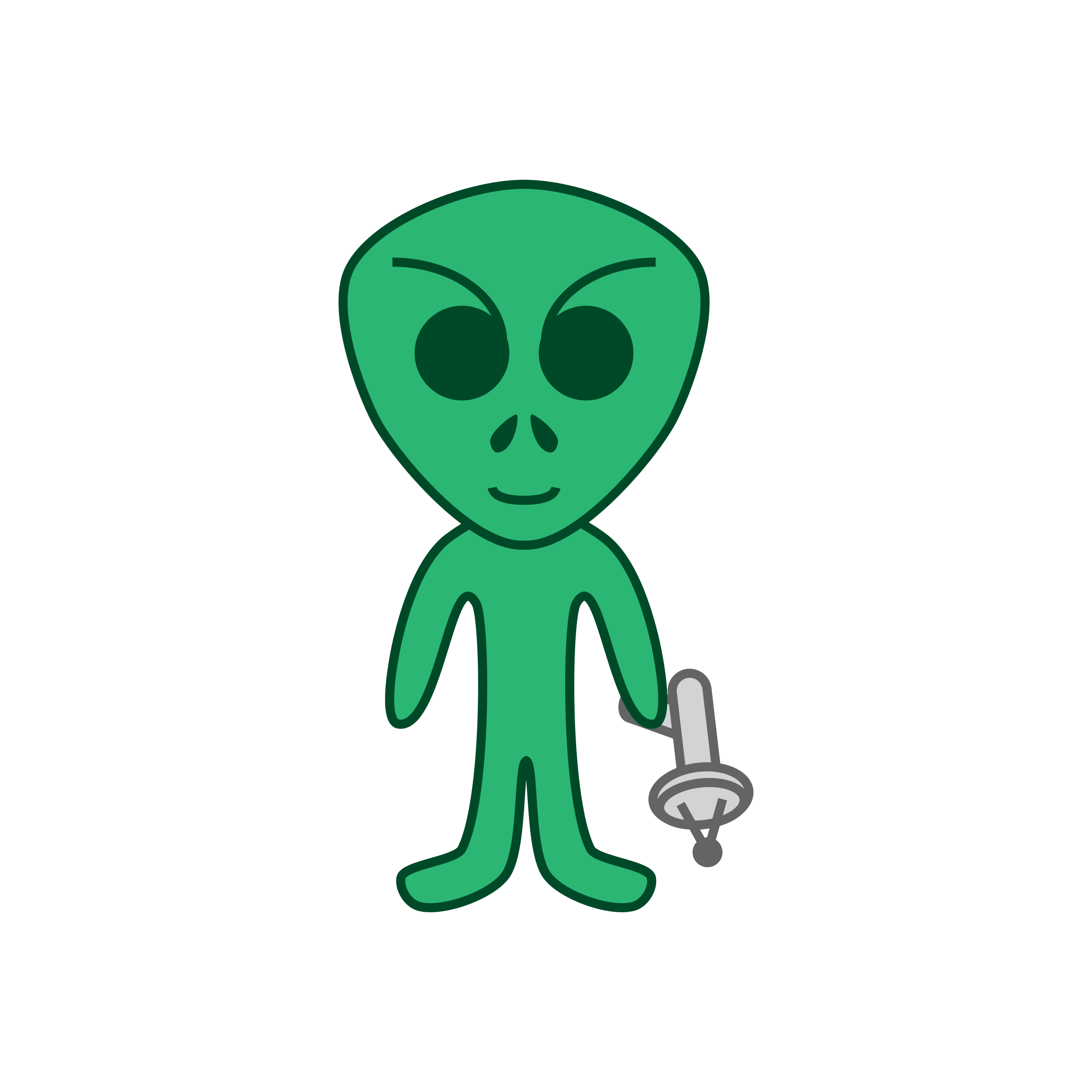Clipart - Cartoon alien