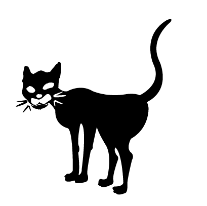 Black cat - Free animation (animated gif)