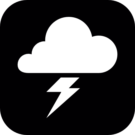Cloud and lightning bolt symbol - Free weather icons