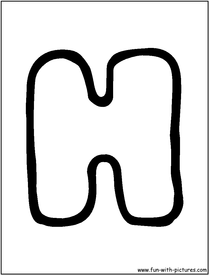 Best Photos of Bubble Letter H - Bubble Letter H Coloring Pages ...