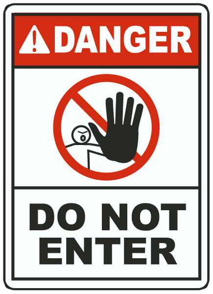 Danger Do Not Enter Sign F7529 - by SafetySign.com