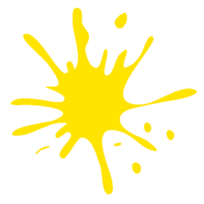 Yellow paint splatter clipart