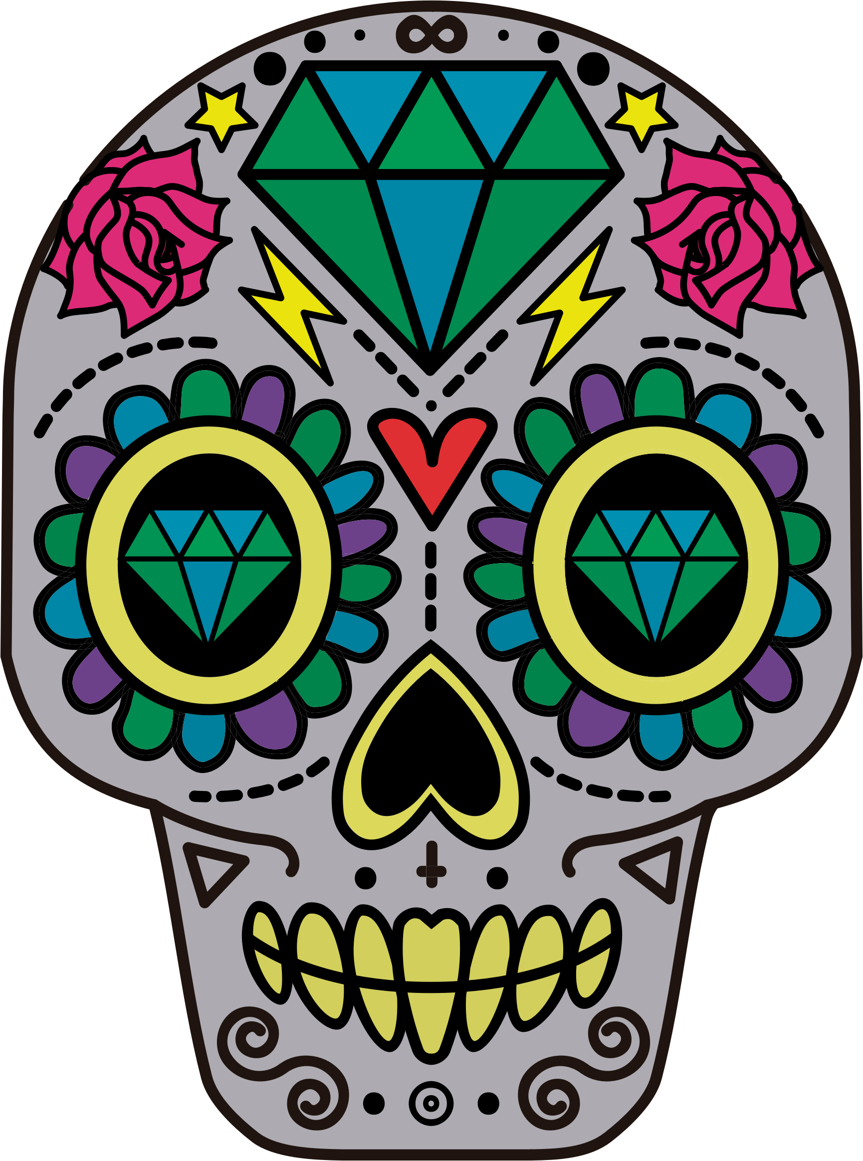 Candy skull clipart