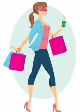 Fashion Shopping Girl vector | AI,EPS format free vector download ...