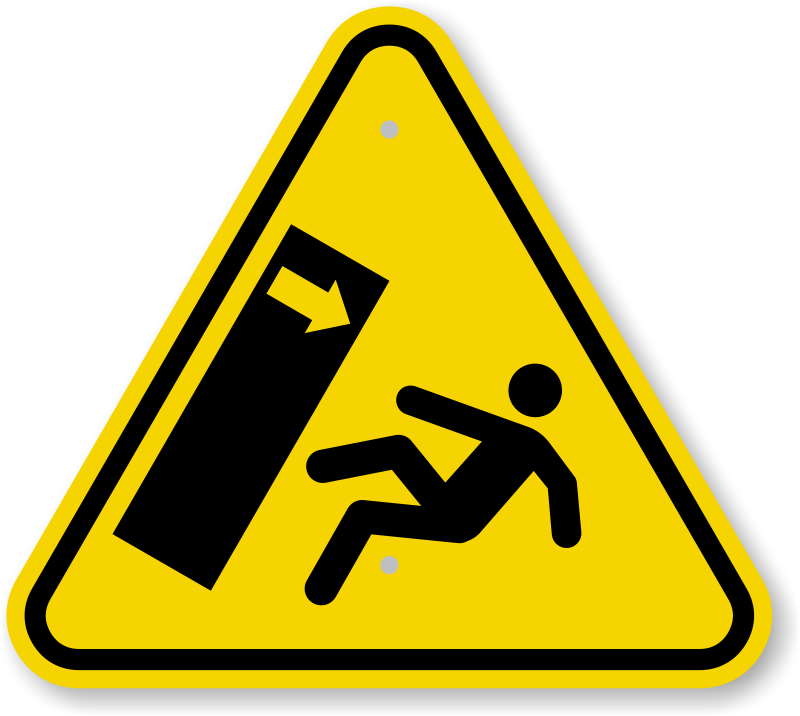 Tip Over Hazard Labels and Signs - MySafetySign.com